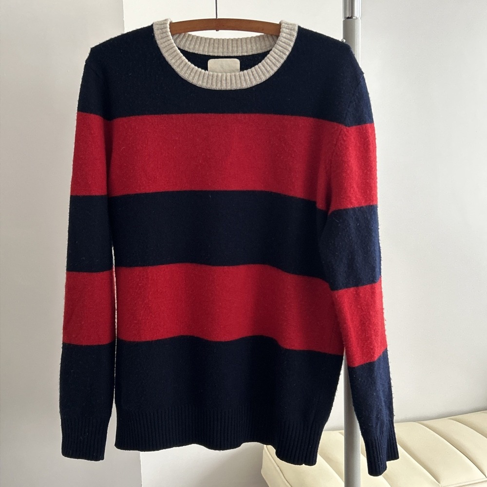 Band Of Outsiders Varsity Sweater Size 2 Medium Slim 100% Wool Made in USA